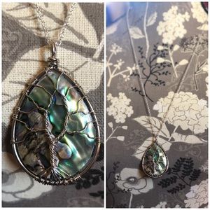 Abalone Tree of Life Necklace